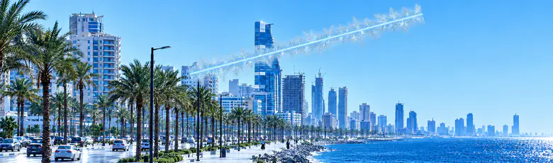 The Jeddah corniche in cool weather